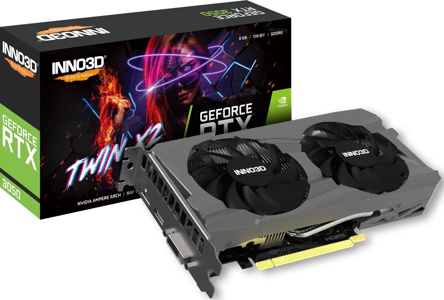 Inno3D GeForce RTX 3050 Twin X2 (N30502-08D6-1711VA41) hind ja info | Videokaardid | hansapost.ee