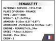 Konstruktorid Cobi Renault FT, 1/35, 2991 цена и информация | Klotsid ja konstruktorid | hansapost.ee