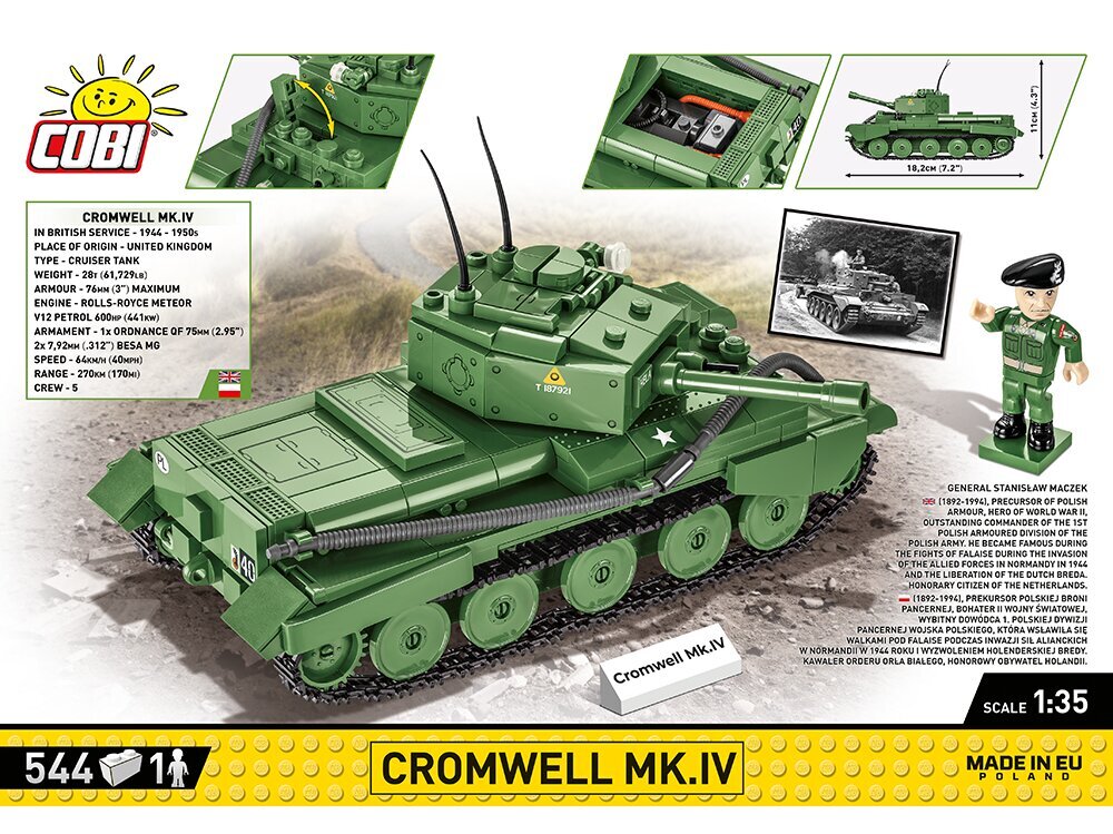 Konstruktorid Cobi Cromwell Mk.IV, 1/35, 2269 hind ja info | Klotsid ja konstruktorid | hansapost.ee