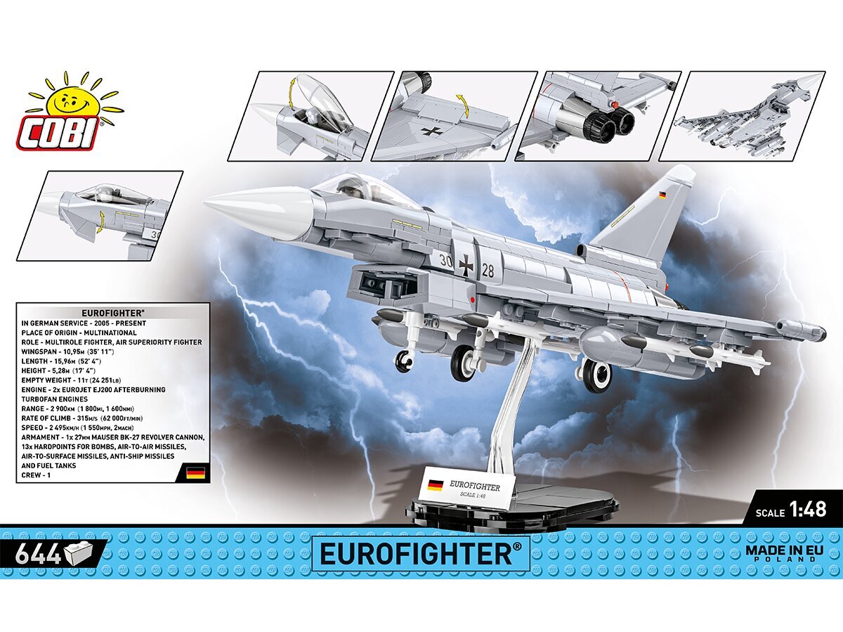 Plastkonstruktorid Cobi Eurofighter, 5848 цена и информация | Klotsid ja konstruktorid | hansapost.ee