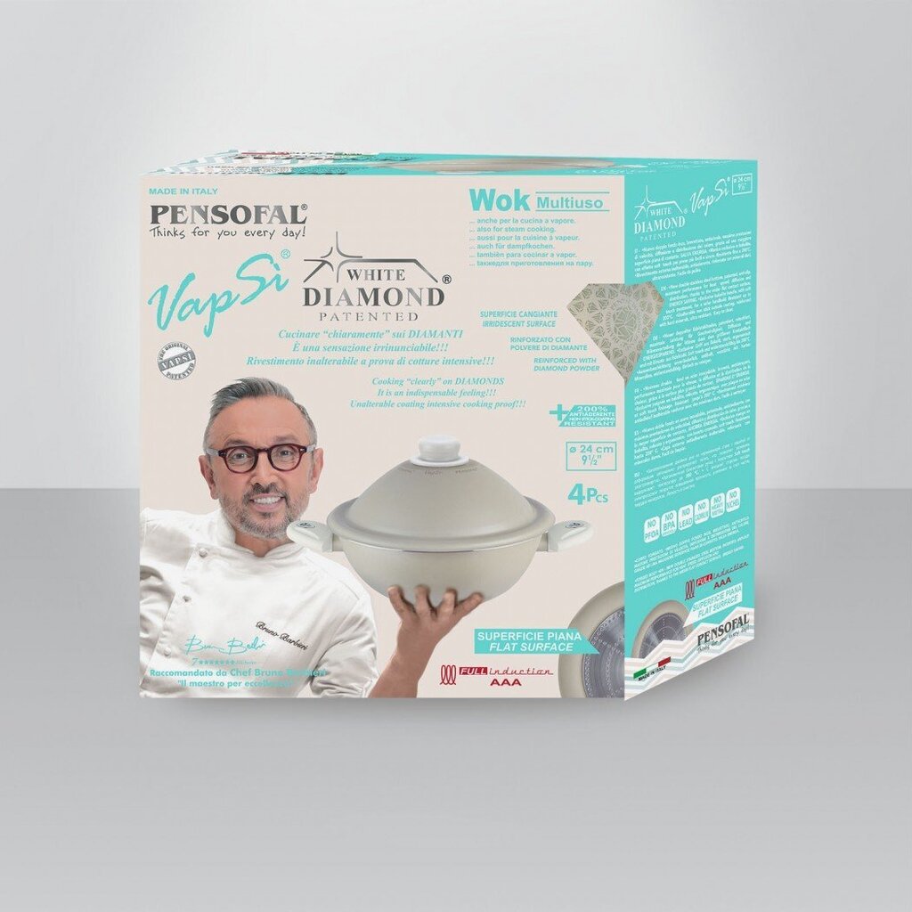 Kaanega pann Pensofal Wok White Diamond, 24 cm hind ja info | Pannid | hansapost.ee