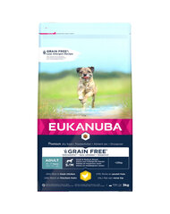 Eukanuba Adult Grain Free S/M väikest ja keskmist tõugu koertele, 3 kg hind ja info | Eukanuba Koerad | hansapost.ee