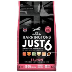 Harringtons Just 6 koertele lõhega, 2 kg hind ja info | Koerte kuivtoit ja krõbinad | hansapost.ee