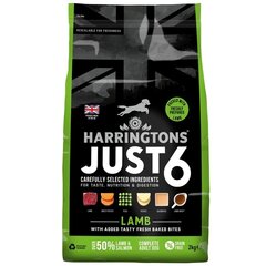 Harringtons Just 6 kuivtoitu lambalihaga, 2 kg hind ja info | Koerte kuivtoit ja krõbinad | hansapost.ee