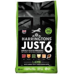 Harringtons Just 6 koertele lambalihaga, 12 kg hind ja info | Koerte kuivtoit ja krõbinad | hansapost.ee