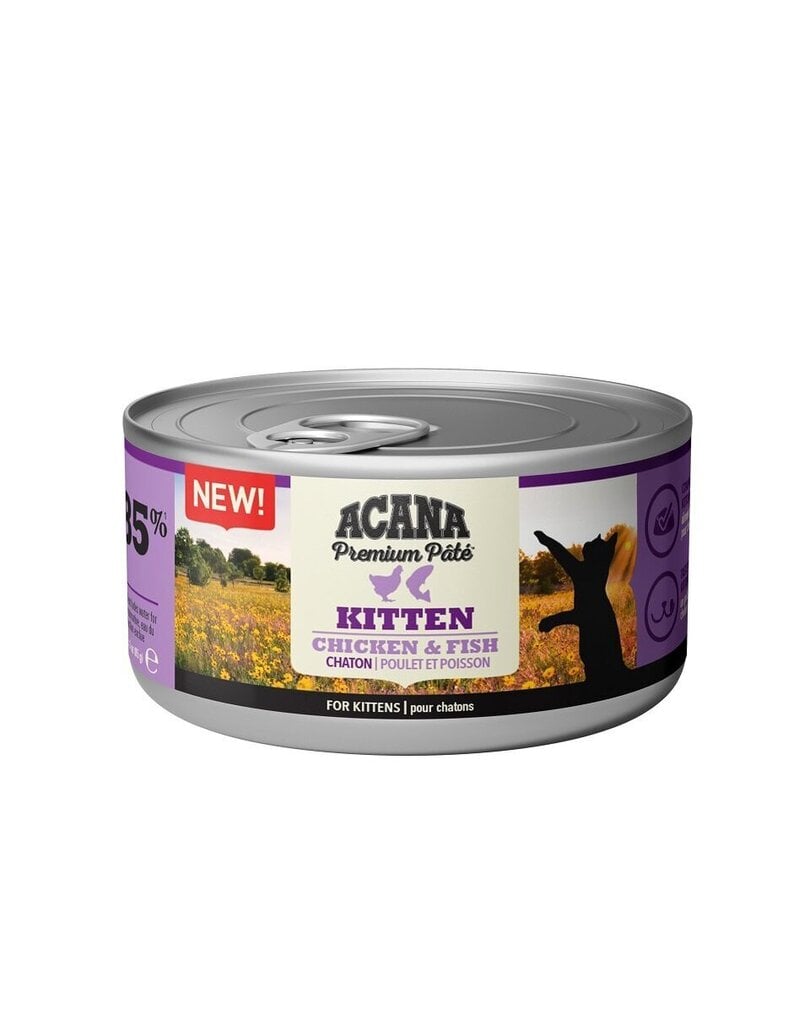 Acana Premium Pate Kitten kassipoegadele kana ja kalaga, 24x85 g hind ja info | Kassikonservid | hansapost.ee