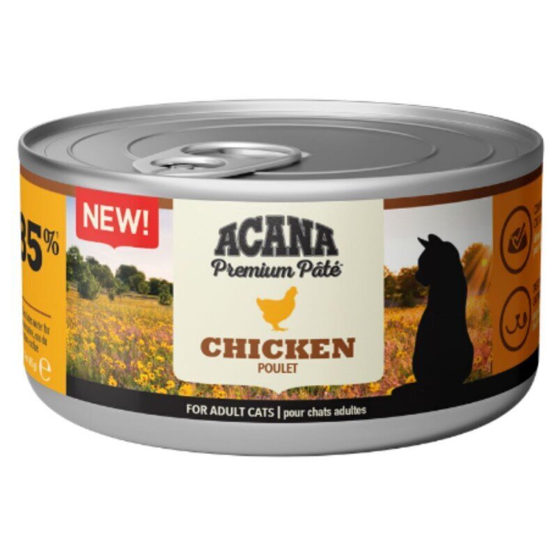 Acana Premium Pate Chicken kanaga, 24x85 g цена и информация | Kassikonservid | hansapost.ee