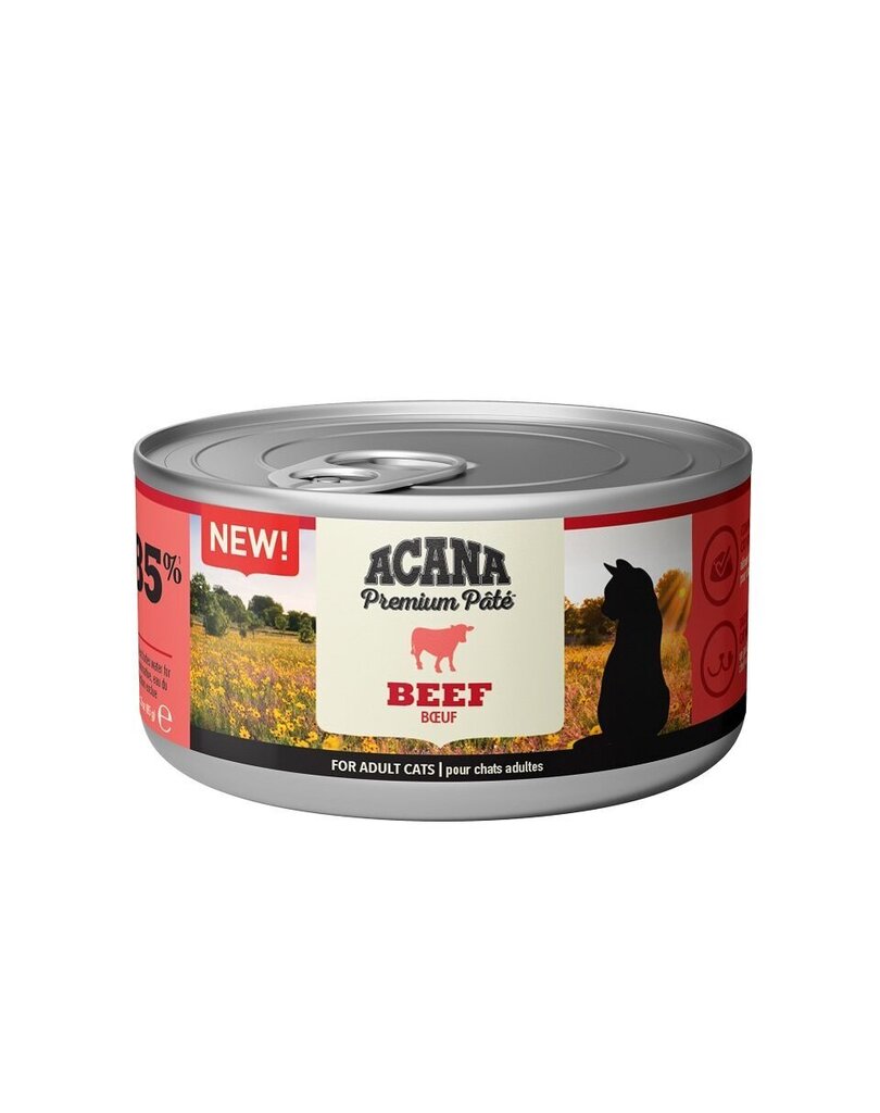 Acana Premium Pate Beef veiselihaga, 24x85 g цена и информация | Kassikonservid | hansapost.ee