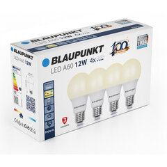 Blaupunkt LED pirnid E27 12W 4tk, soe valge hind ja info | Lambipirnid ja LED-pirnid | hansapost.ee