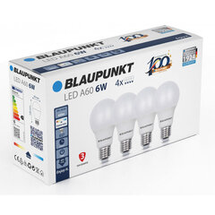 Blaupunkt LED pirnid E27 6W 4tk, naturaalne valge hind ja info | Lambipirnid ja LED-pirnid | hansapost.ee