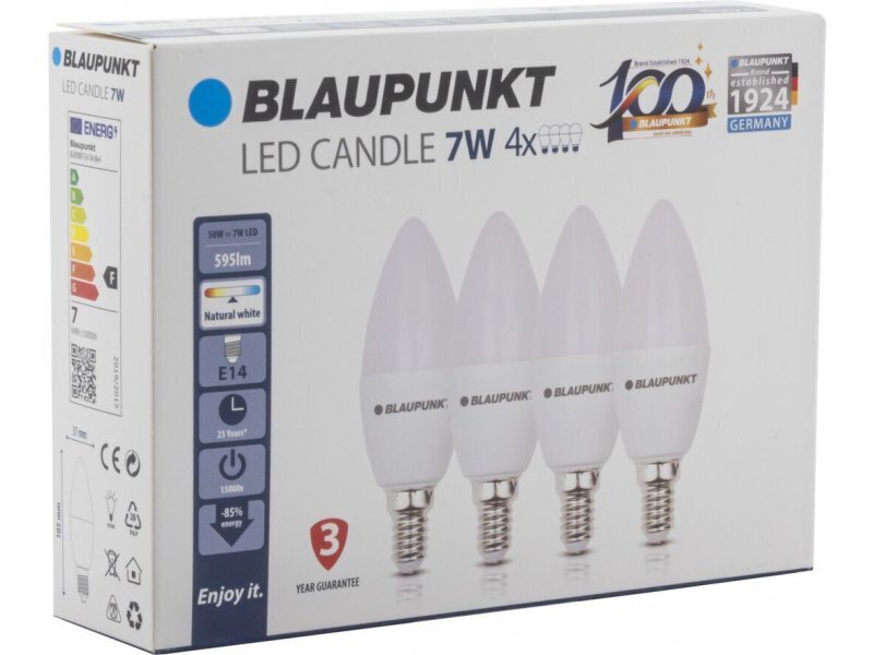 Blaupunkt LED pirnid E14 6,8W 4tk, naturaalne valge цена и информация | Lambipirnid ja LED-pirnid | hansapost.ee