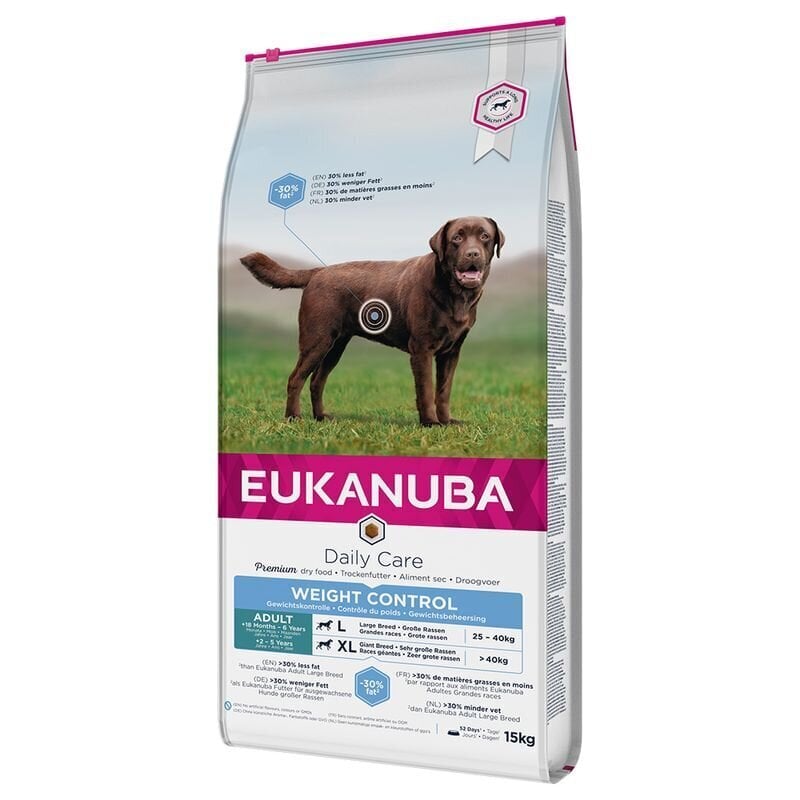 Eukanuba Daily Care Weight control täiskasvanud suurt tõugu koertele kanaga, 2,3 kg цена и информация | Koerte kuivtoit ja krõbinad | hansapost.ee