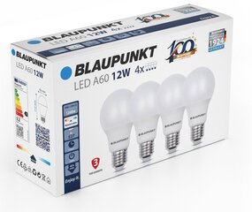 Blaupunkt LED pirnid E27 A60 1260lm 12W 4000K, 4tk hind ja info | Blaupunkt Elektriseadmed | hansapost.ee