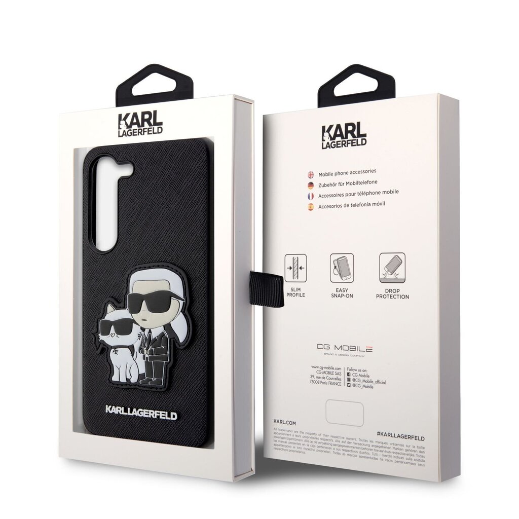 Karl Lagerfeld PU Saffiano Karl and Choupette NFT - Samsung Galaxy S23+ , must hind ja info | Telefonide kaitsekaaned ja -ümbrised | hansapost.ee