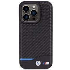 BMW BMHCP15L22NBCK iPhone 15 Pro 6.1" czarny|black Leather Carbon цена и информация | Чехлы для телефонов | hansapost.ee