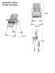 Детский стульчик для кормления KinderKraft Yummy, серый цвет цена и информация | Стульчики для кормления | hansapost.ee
