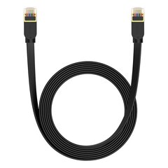 Braided network cable cat.7 Baseus Ethernet RJ45, 10Gbps, 5m (black) цена и информация | Кабели и провода | hansapost.ee