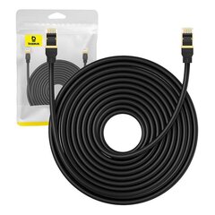 Braided network cable cat.8 Baseus Ethernet RJ45, 40Gbps, 15m (black) цена и информация | Кабели и провода | hansapost.ee