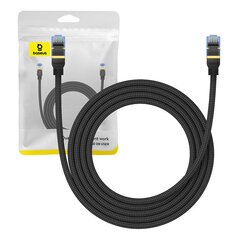 Braided network cable cat.7 Baseus Ethernet RJ45, 10Gbps, 2m (black) цена и информация | Кабели и провода | hansapost.ee