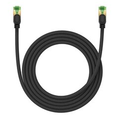 Braided network cable cat.8 Baseus Ethernet RJ45, 40Gbps, 2m (black) цена и информация | Кабели и провода | hansapost.ee