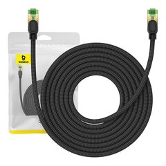 Braided network cable cat.8 Baseus Ethernet RJ45, 40Gbps, 8m (black) цена и информация | Кабели и провода | hansapost.ee