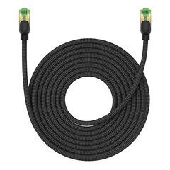 Braided network cable cat.8 Baseus Ethernet RJ45, 40Gbps, 10m (black) цена и информация | Кабели и провода | hansapost.ee