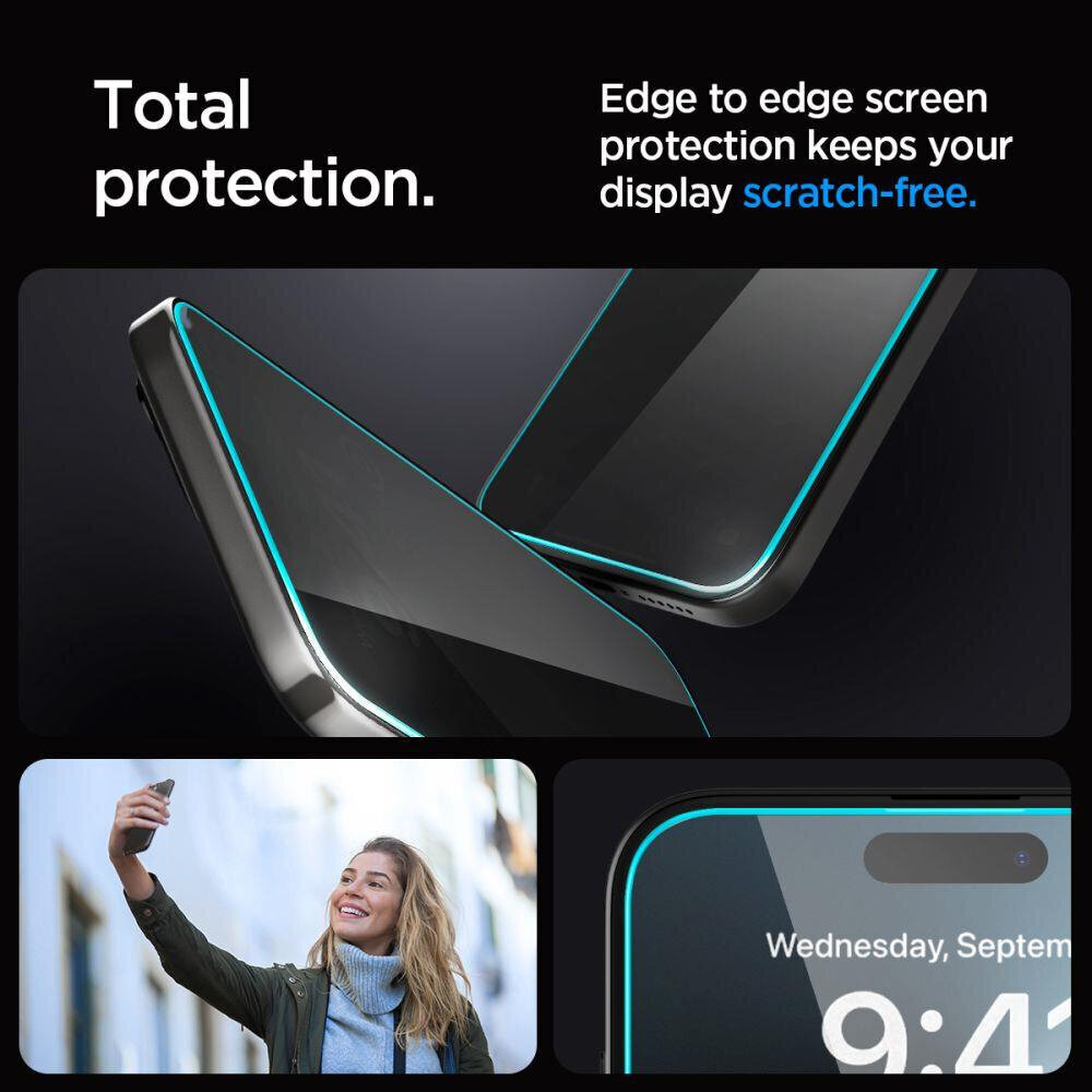 Spigen Glas.TR EZ Fit Privacy цена и информация | Ekraani kaitseklaasid ja kaitsekiled | hansapost.ee