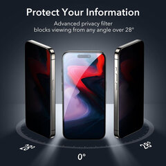 ESR Tempered Glass Privacy цена и информация | Защитные пленки для телефонов | hansapost.ee
