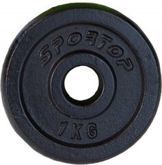 Весовой диск Sportop, 1 кг цена и информация | Гантели, гири, штанги | hansapost.ee