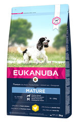 Eukanuba Senior для пожилых собак средних пород с курицей, 3 кг цена и информация | Eukanuba Товары для животных | hansapost.ee
