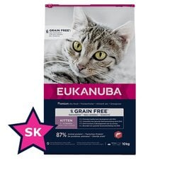 Eukanuba Grain Free Kitten kassipoegadele lõhega, 10 kg hind ja info | Eukanuba Lemmikloomatarbed | hansapost.ee