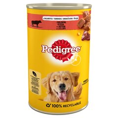 Pedigree с говядиной, 12х1,2 кг цена и информация | Консервы для собак | hansapost.ee