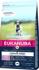 Eukanuba Grain Free для щенков крупных пород, 3 кг цена и информация | Сухой корм для собак | hansapost.ee