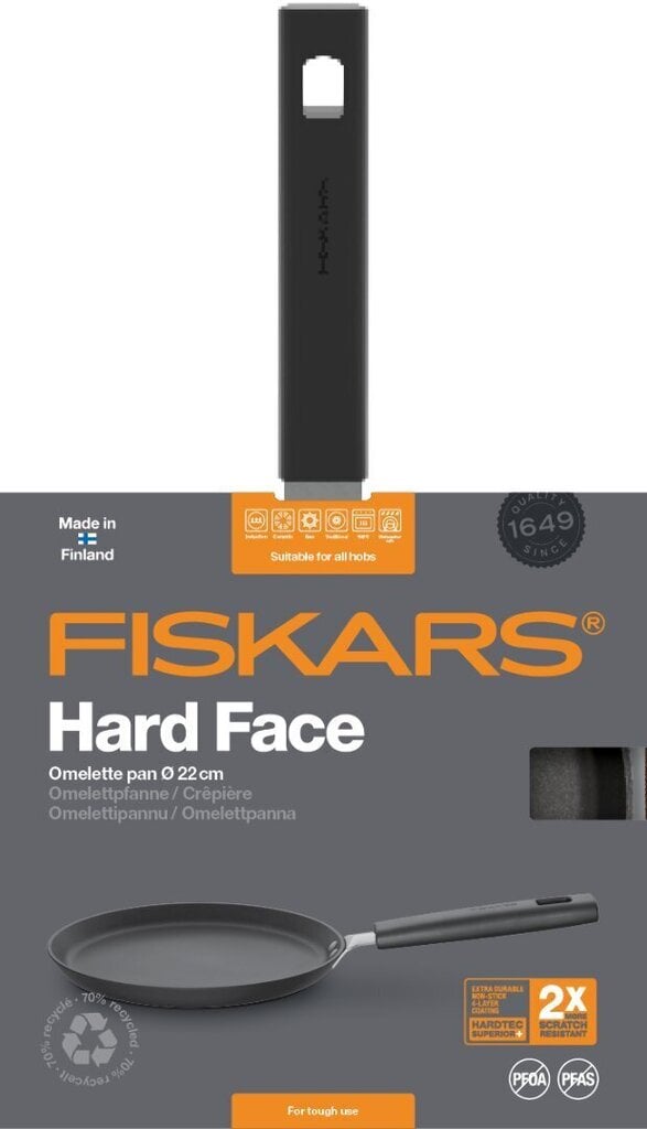 Fiskars Hard Face omleti-/pannkoogipann 22 cm цена и информация | Pannid | hansapost.ee