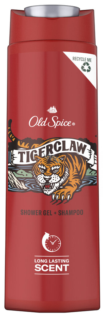 Dušigeel Old Spice Tiger Claw, 400 ml цена и информация | Dušigeelid, õlid | hansapost.ee