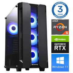 INTOP Ryzen 5 5500 32GB 250SSD M.2 NVME RTX4060 8GB WIN11 hind ja info | Lauaarvutid | hansapost.ee