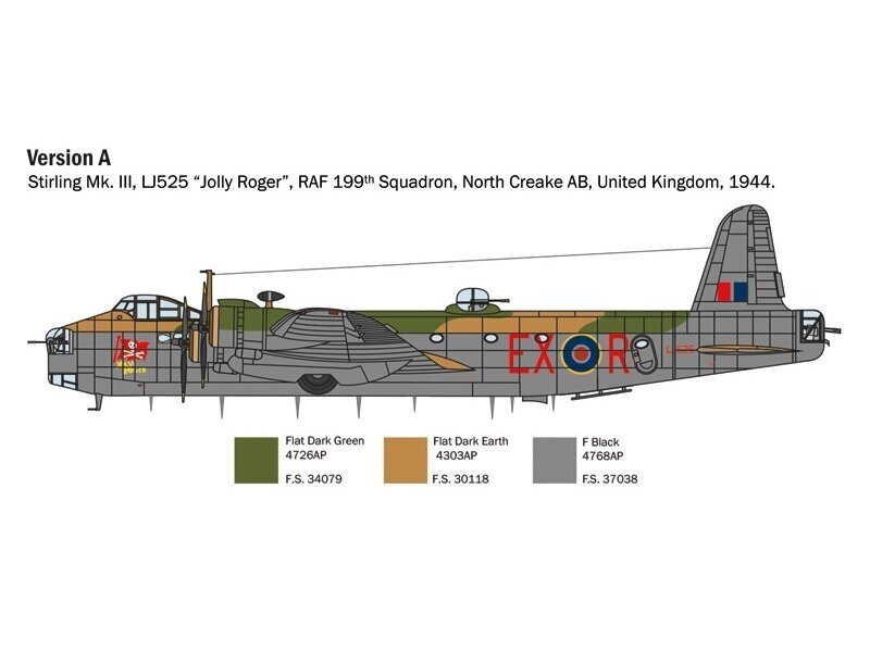 Italeri - Stirling Mk. III, 1/72, 1462 hind ja info | Klotsid ja konstruktorid | hansapost.ee