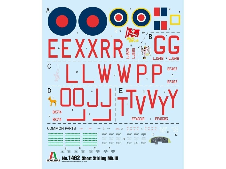 Italeri - Stirling Mk. III, 1/72, 1462 hind ja info | Klotsid ja konstruktorid | hansapost.ee