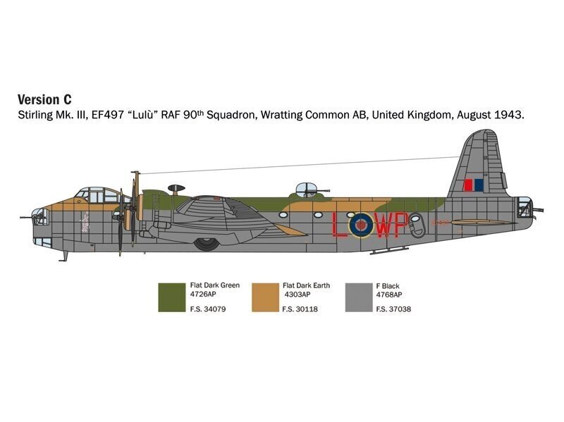 Italeri - Stirling Mk. III, 1/72, 1462 цена и информация | Klotsid ja konstruktorid | hansapost.ee