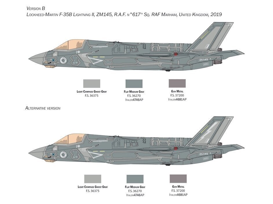 Italeri - Lockheed Martin F-35B Lightning II STOVL Version, 1/48, 2810 цена и информация | Klotsid ja konstruktorid | hansapost.ee