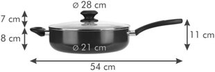 Глубокая сковорода с крышкой Tescoma Presto, ø28 см цена и информация | Cковородки | hansapost.ee