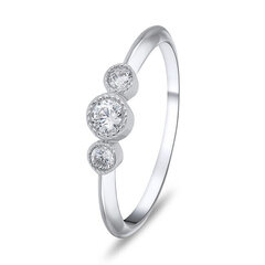 Brilio Silver Очаровательное серебряное кольцо с цирконами RI016W цена и информация | Кольцо | hansapost.ee
