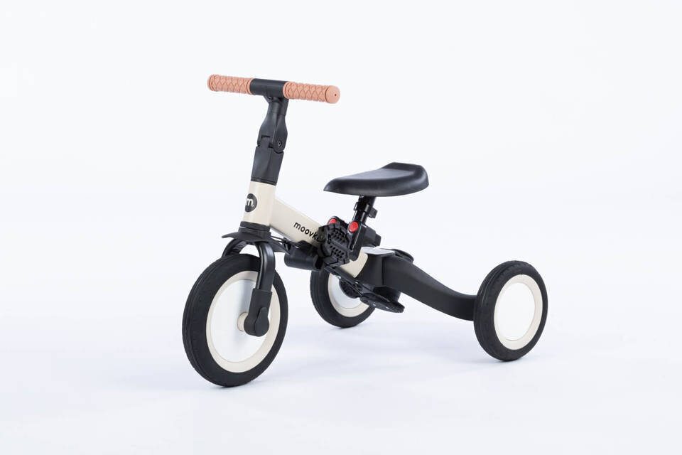 Kolmerattaline tasakaaluliikur Moovkee Mike 6in1, pruun/must цена и информация | Kolmerattalised jalgrattad lastele | hansapost.ee