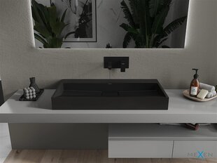 Konglomeraadist valamu Mexen Ava B/O, 90x46 cm, Black mat price and information | Bathroom sinks, washbasins | hansapost.ee