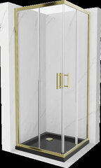 Dušo kabina Mexen Rio F su padėklu ir sifonu, Gold+Black/Gold, 70 x 70 cm цена и информация | Душевые кабины | hansapost.ee