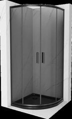 Pusapvalė dušo kabina Mexen Rio F su padėklu ir sifonu, Graphite/Black, 90 x 90 cm цена и информация | Душевые кабины | hansapost.ee