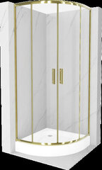 Pusapvalė dušo kabina Mexen Rio su padėklu ir sifonu, Gold, 90 x 90 cm цена и информация | Душевые кабины | hansapost.ee