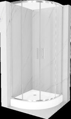Pusapvalė dušo kabina Mexen Rio su padėklu ir sifonu, matinė, Chrome, 90 x 90 cm цена и информация | Душевые кабины | hansapost.ee