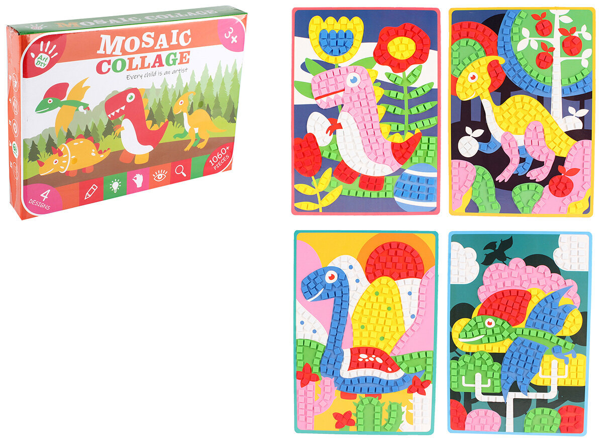 Mosaiik lastele pehmete patjadega dinosaurused hind ja info | Arendavad laste mänguasjad | hansapost.ee