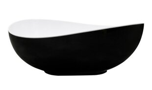 Vonia Besco Siya Matt Black&White 172, su Klik-klak Black valomu iš viršaus цена и информация | Ванночки | hansapost.ee